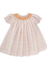 Baby Blessings BB1410 Orange/Mint Floral Ellie Dress