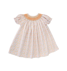 Baby Blessings Orange/Mint Floral Ellie Dress