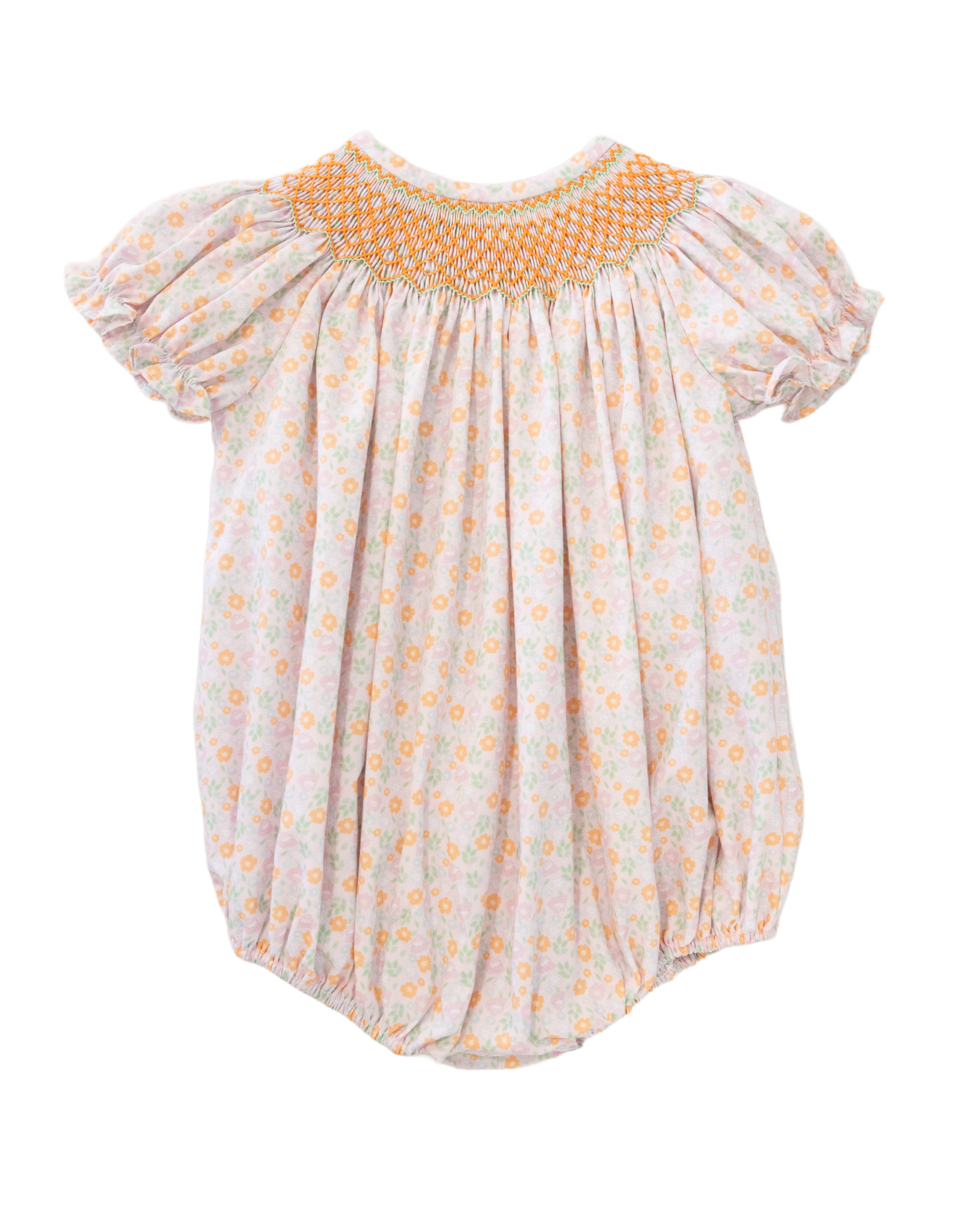 Baby Blessings BB1409 Orange/Mint Floral Ellie Bubble