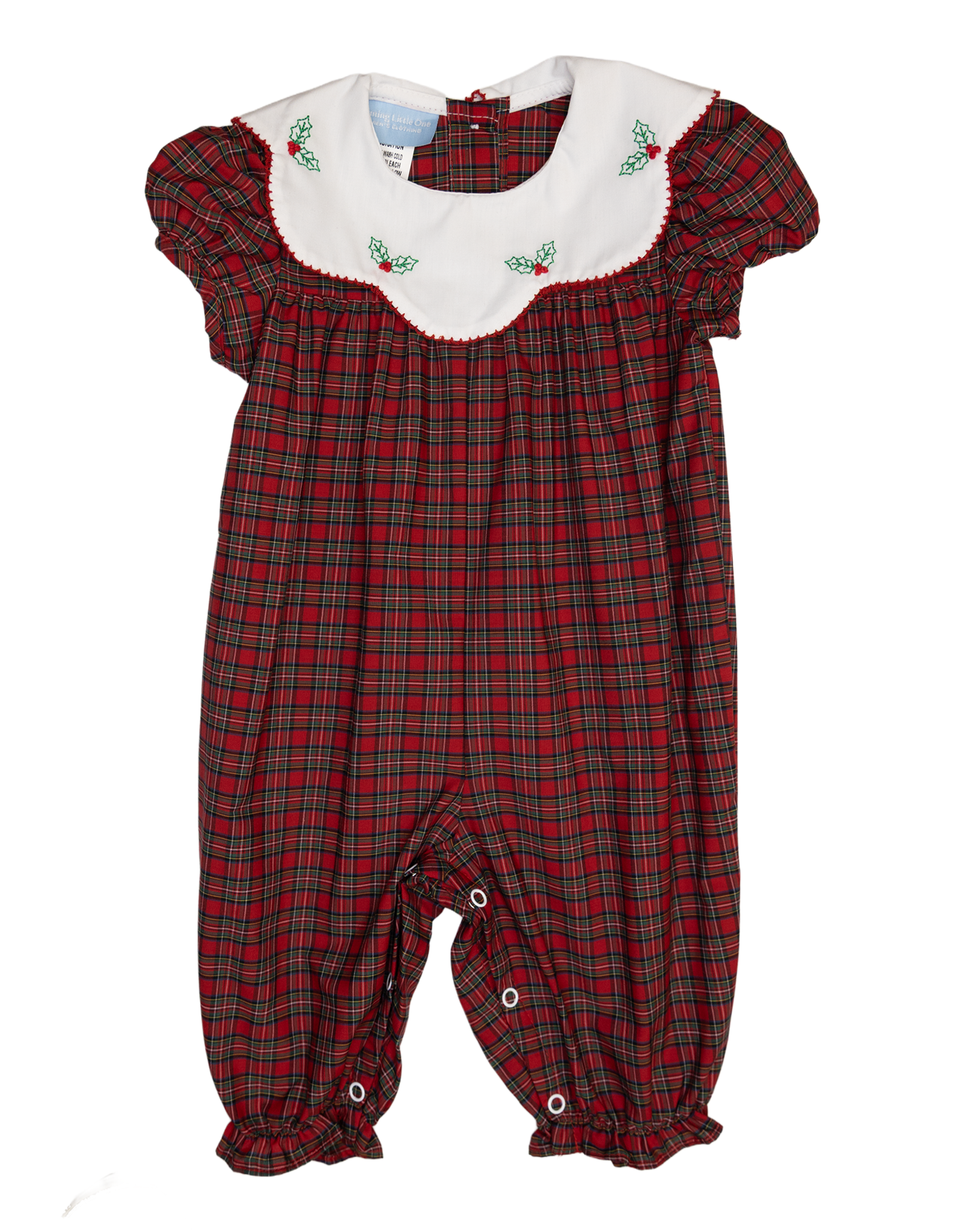 Charming Little One GQ2038 Christmas Tartan Natalie Romper