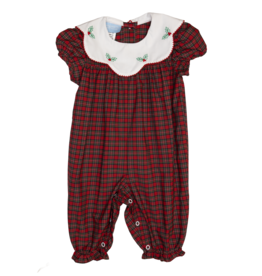Charming Little One Christmas Tartan Natalie Romper