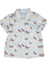 Charming Little One GQ1937 Puppies Oxford Shirt