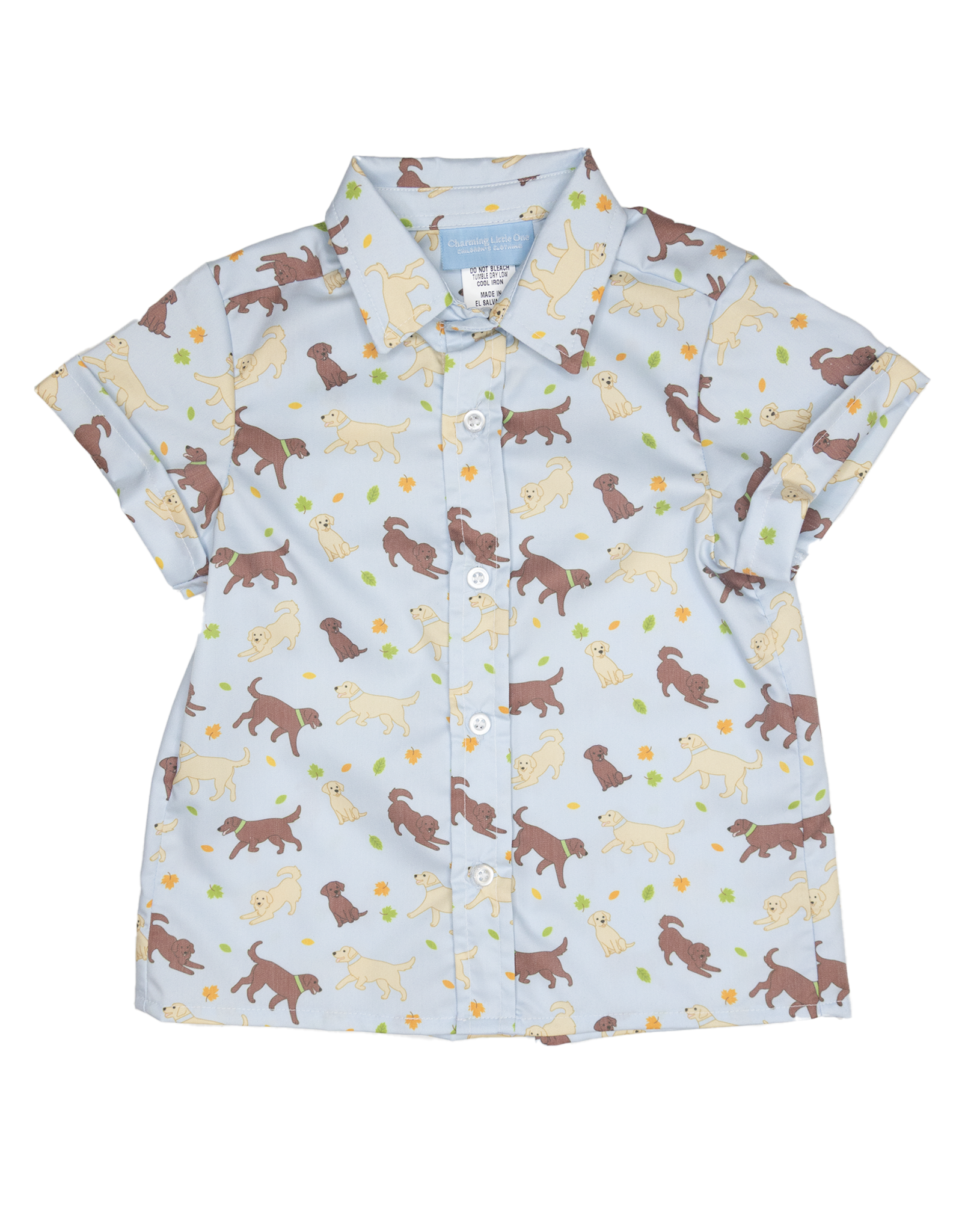 Charming Little One GQ1937 Puppies Oxford Shirt