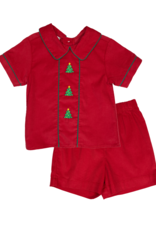 Baby Blessings BB1408 Red Christmas Tree Michael Pant Set