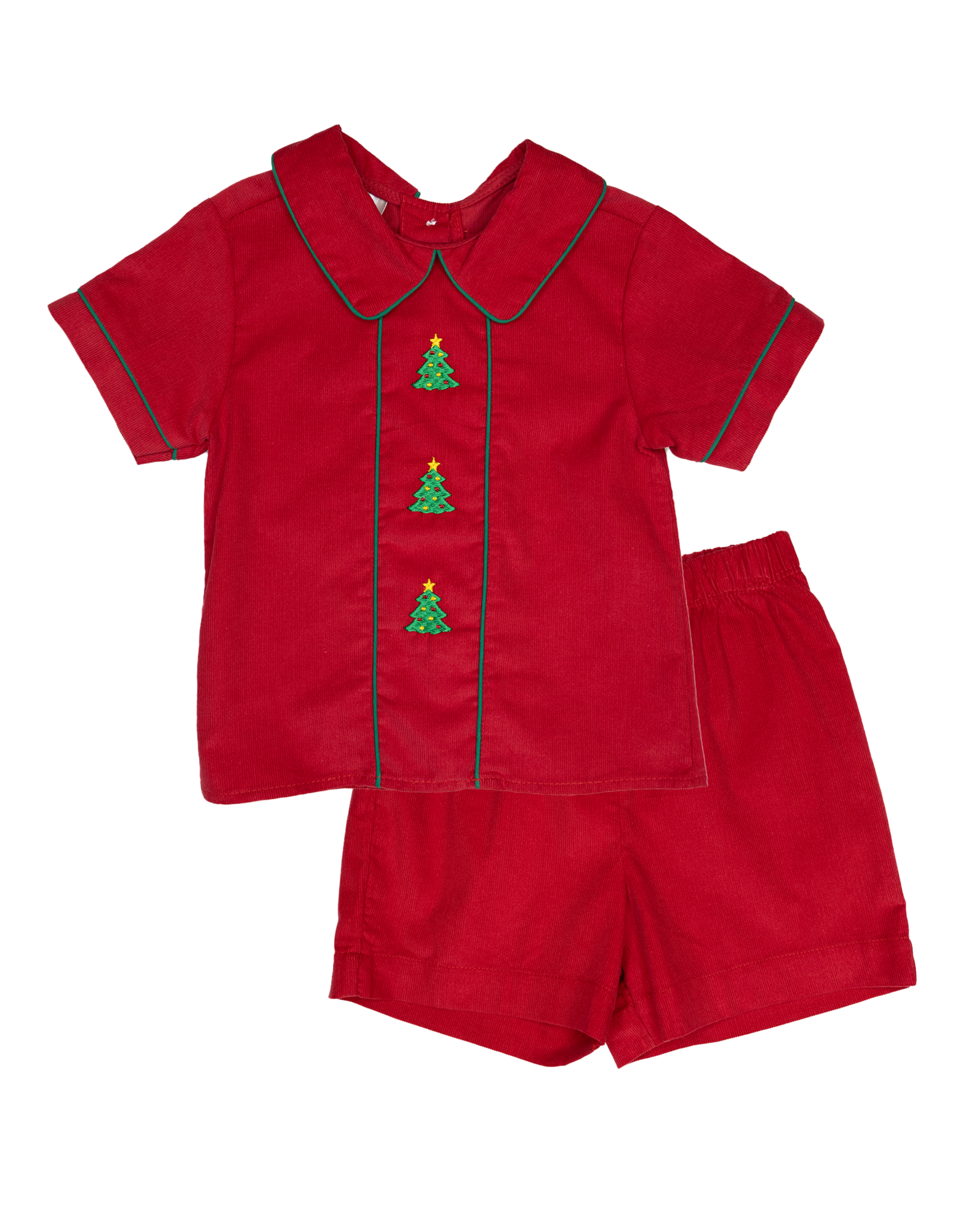 Baby Blessings BB1408 Red Christmas Tree Michael Pant Set