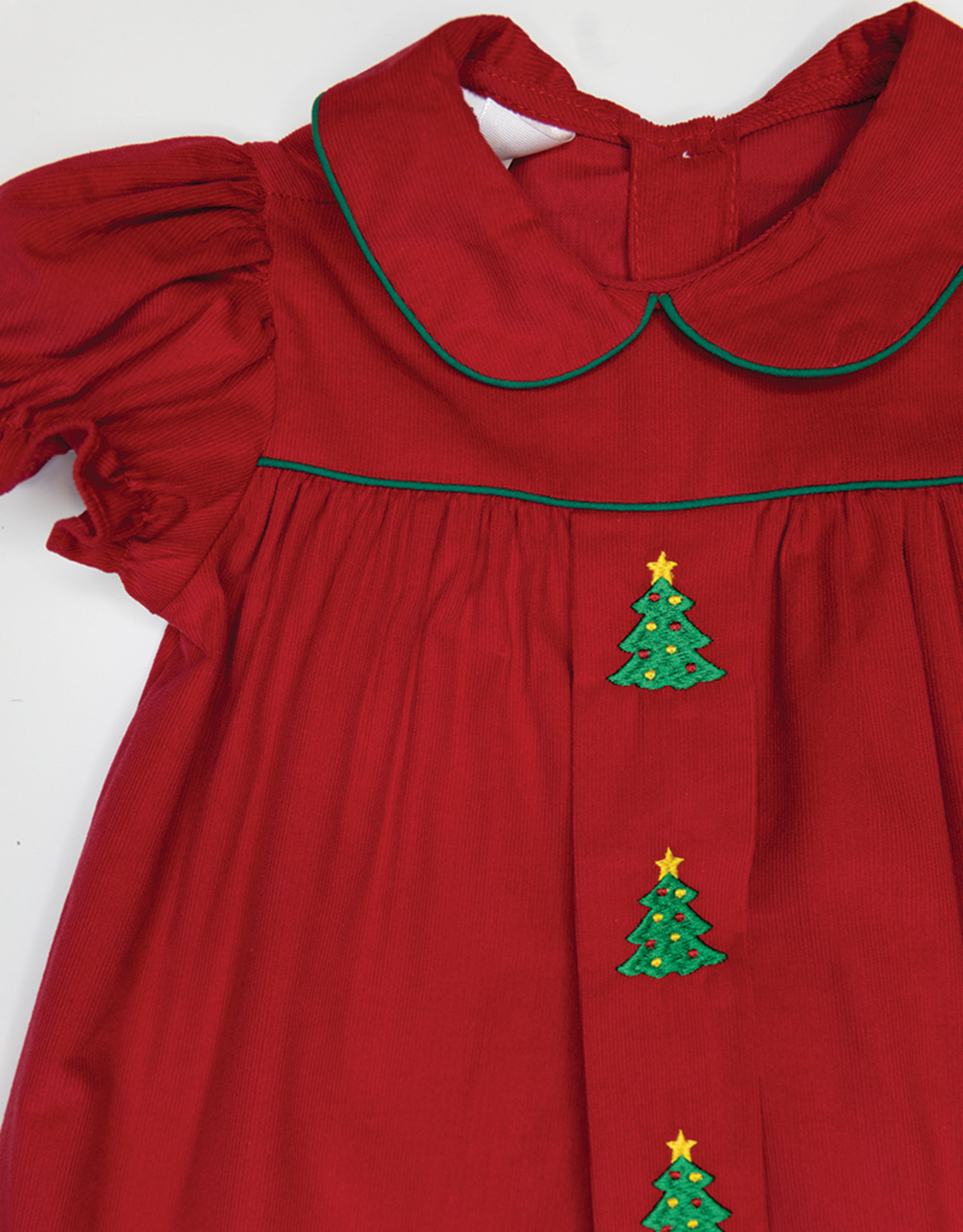 Baby Blessings BB1406 Red Christmas Tree Claire Dress