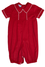 Charming Little One GQ1219 Red Corduroy Charles Romper