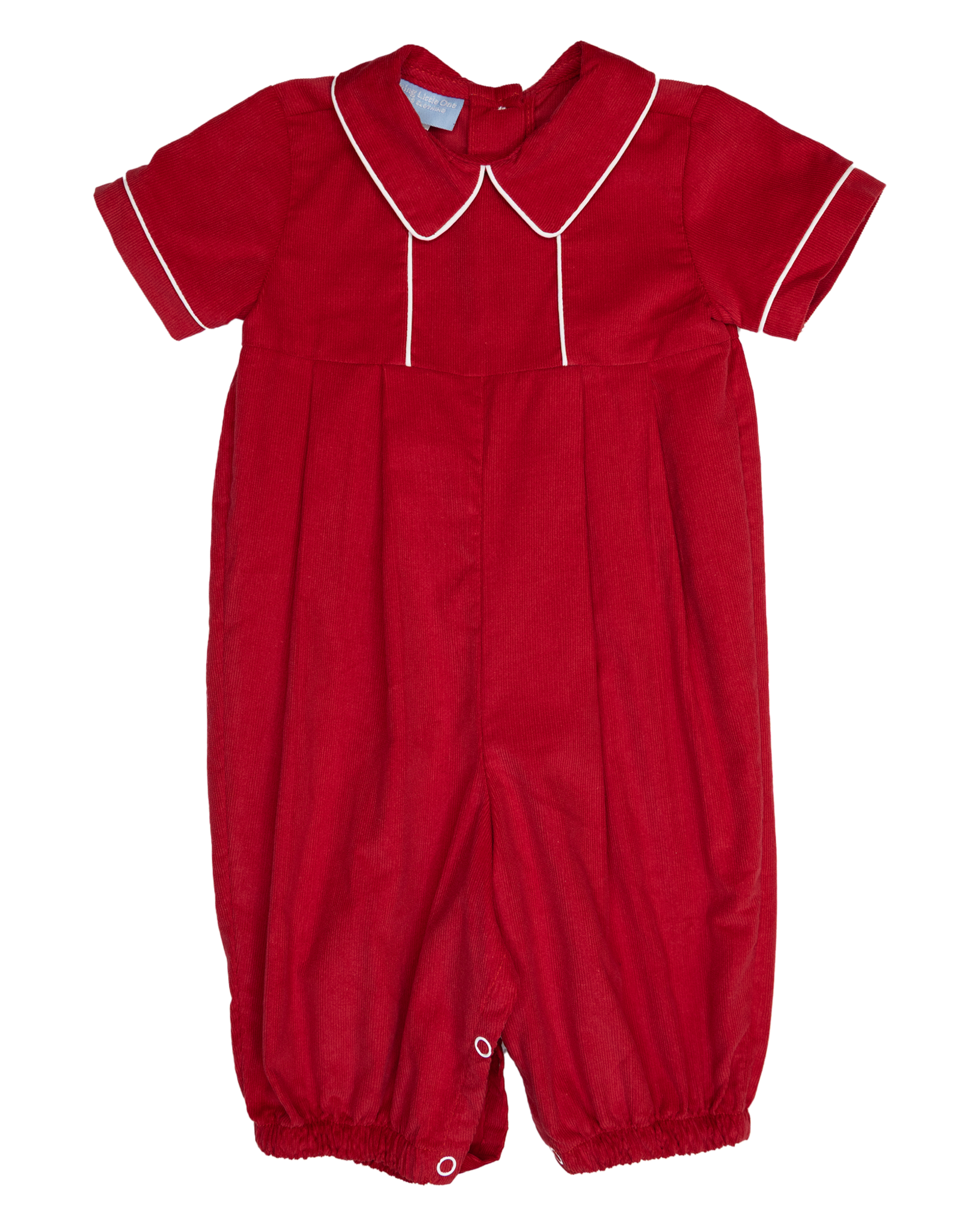 Charming Little One GQ1219 Red Corduroy Charles Romper