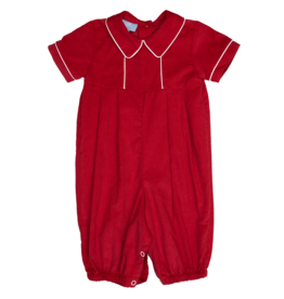 Charming Little One Red Corduroy Charles Romper