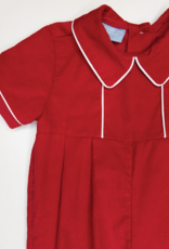Charming Little One GQ1219 Red Corduroy Charles Romper