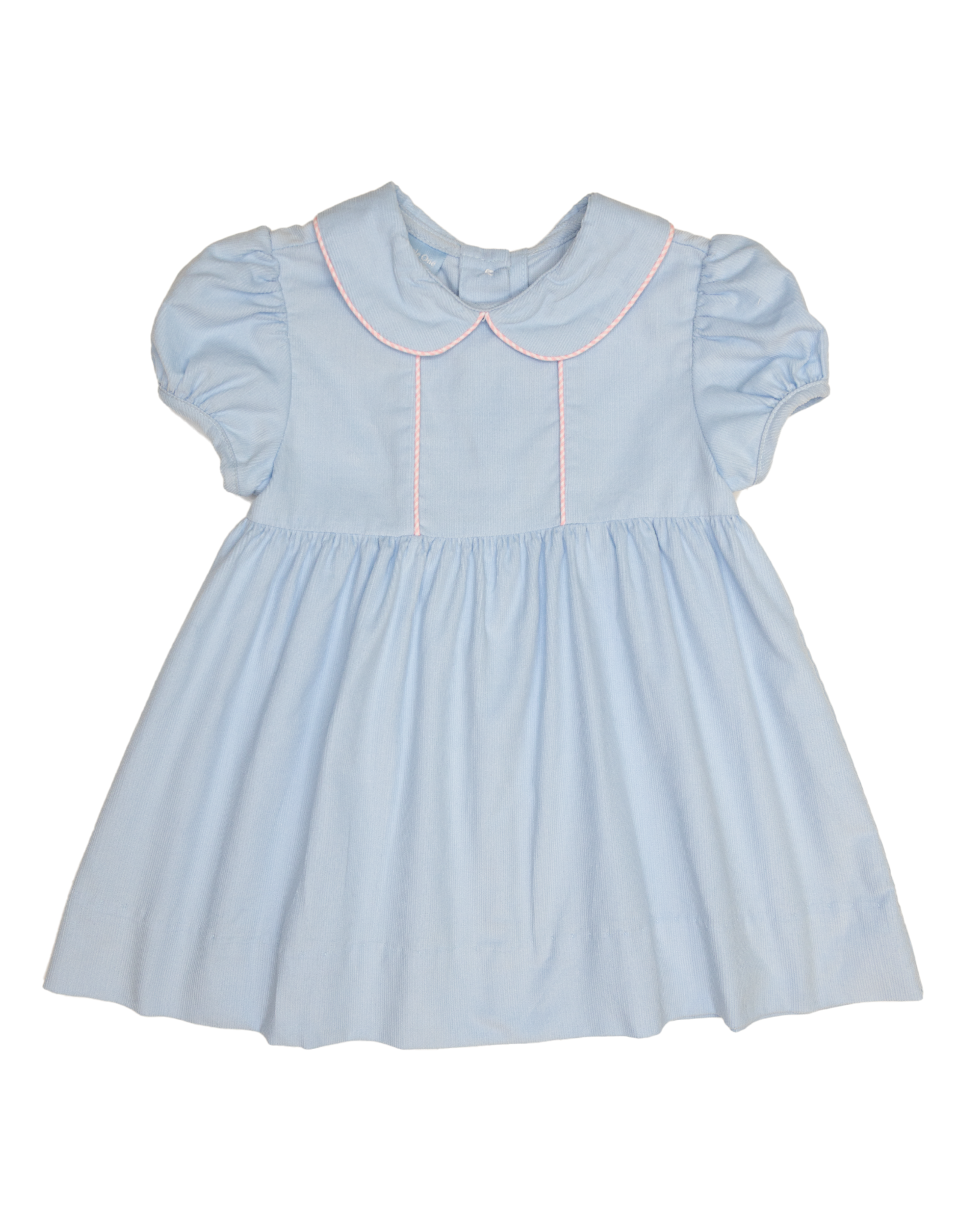 Charming Little One GQ1274 Light Blue Corduroy Claire Dress