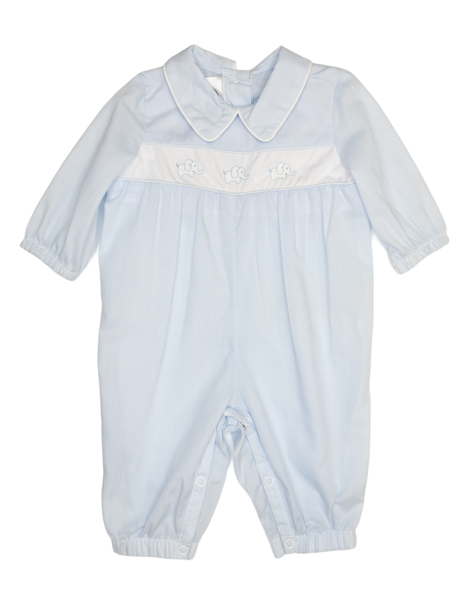Baby Blessings BB1018 Blue Elephant Joseph Romper