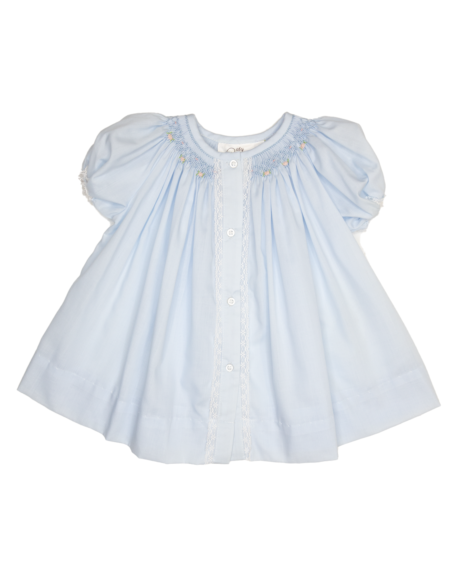 Baby Blessings BB1025 Blue Flowers Sophia Dress