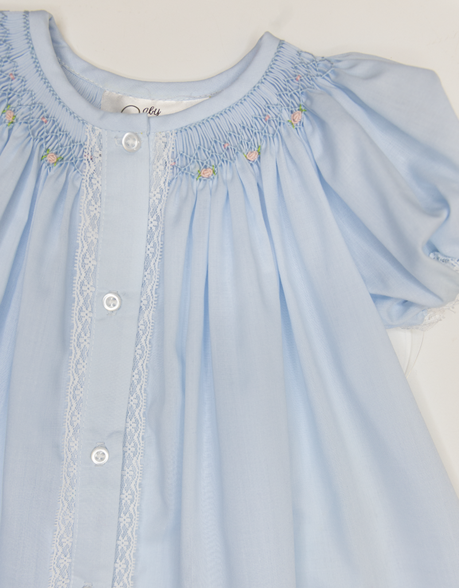 Baby Blessings BB1025 Blue Flowers Sophia Dress