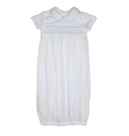Baby Blessings Elliot White Smocked Bag