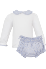 Petit Bebe 162C Blue Liberty Print Bloomer Set