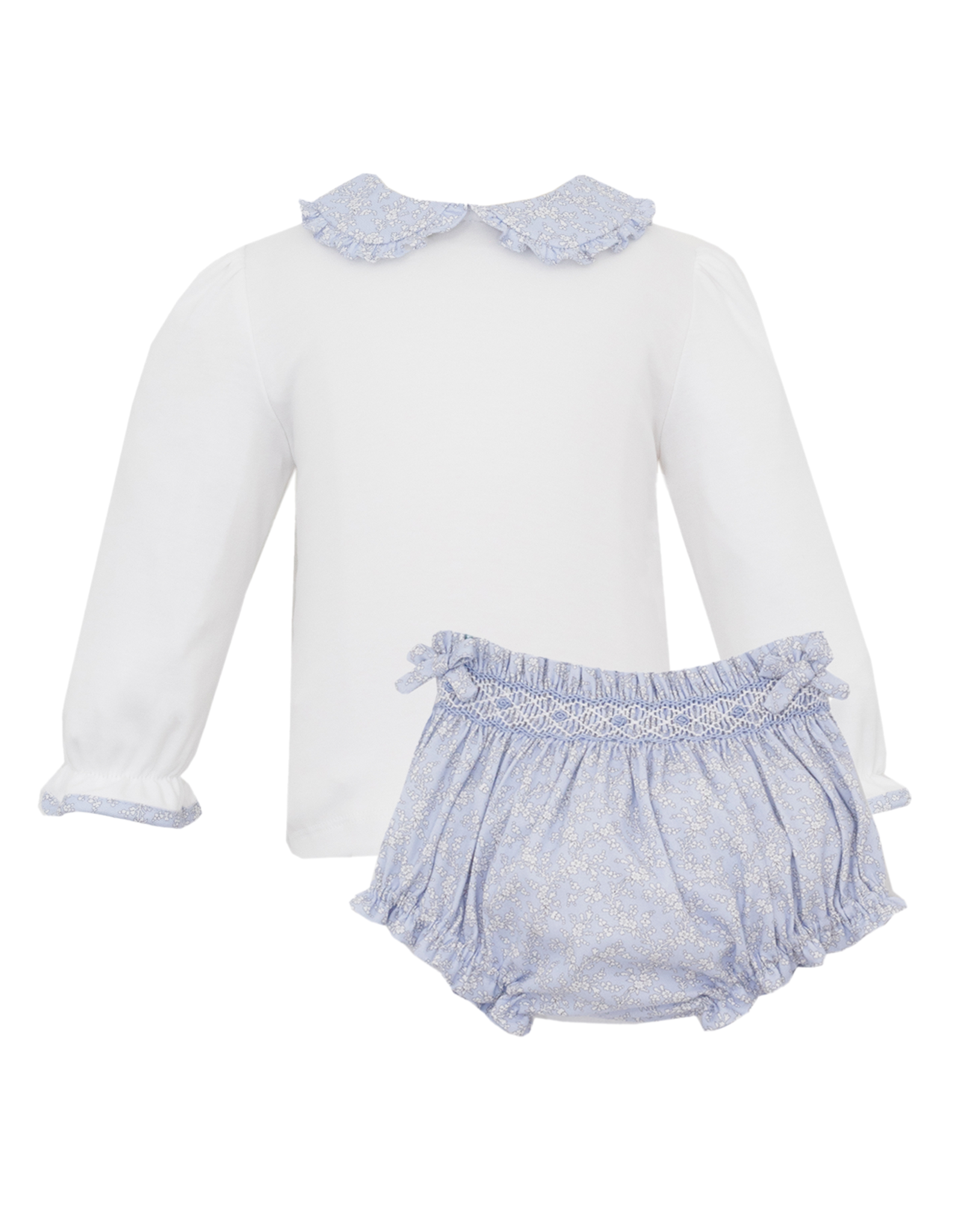 Petit Bebe 162C Blue Liberty Print Bloomer Set