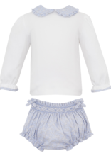 Petit Bebe 162C Blue Liberty Print Bloomer Set