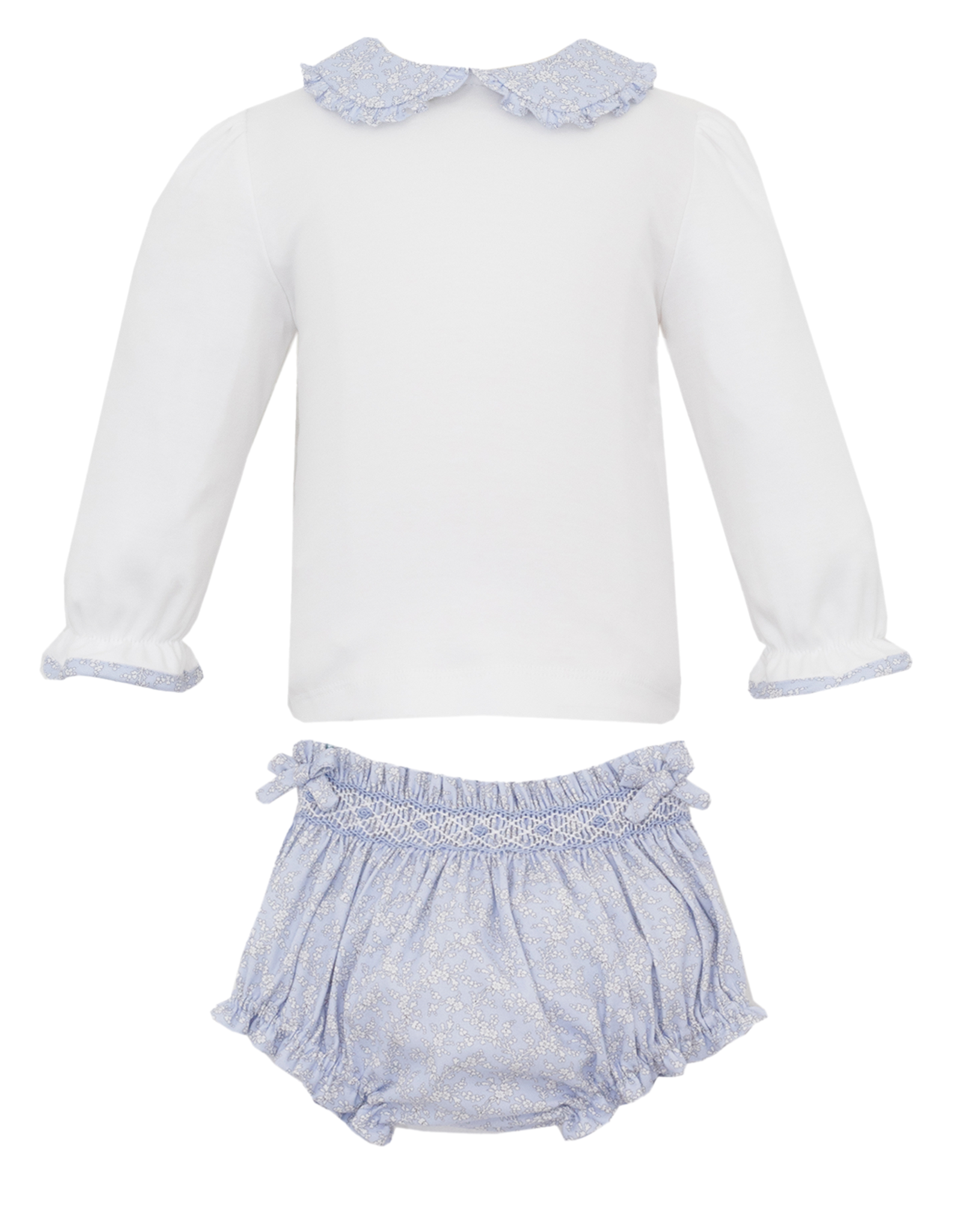 Petit Bebe 162C Blue Liberty Print Bloomer Set