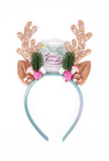 GreatPretenders 89087 Holiday Rudolph Headband Pink/Mint