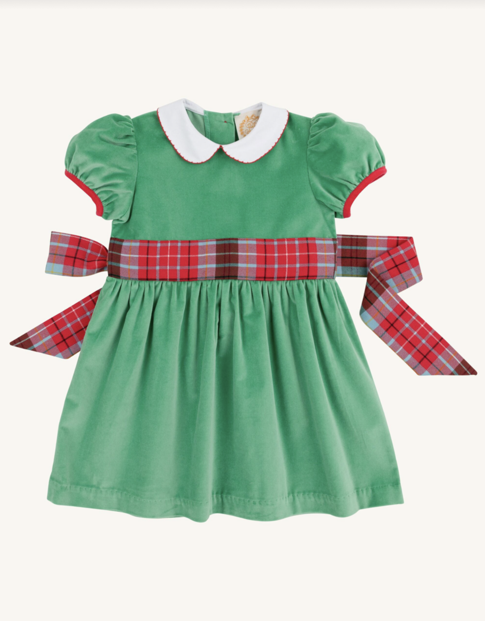 TBBC Cindy Lou Sash Dress Kiawah Green Wilson Plaid