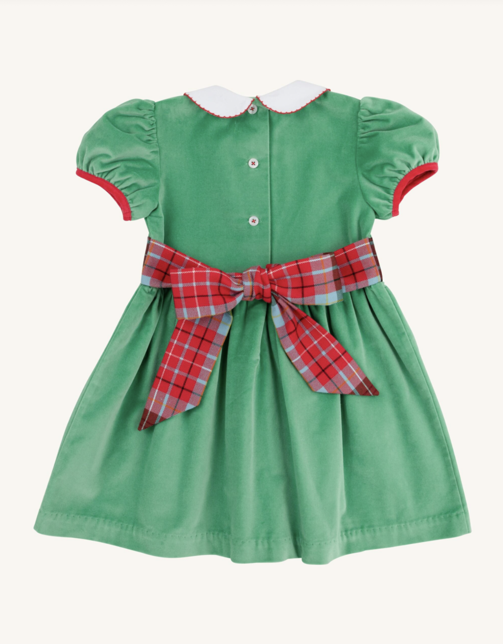 TBBC Cindy Lou Sash Dress Kiawah Green Wilson Plaid