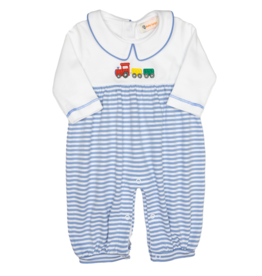 Luigi Chambray Stripe Train Long Romper