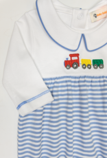Luigi BL231 Chambray Stripe Train Long Romper
