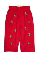 Zuccini ZEF25 Embroidered Christmas Tree Red Corduroy Pant