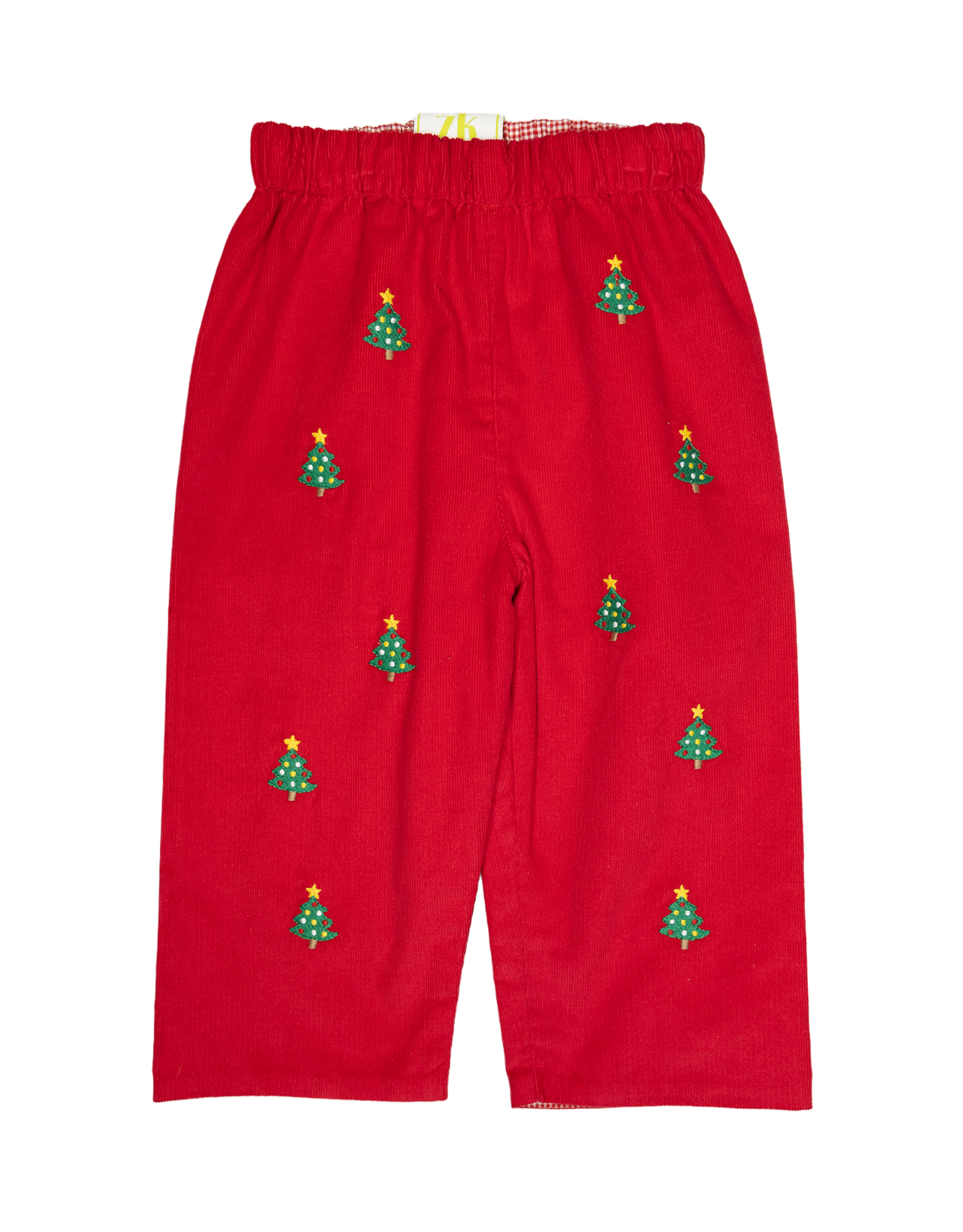 Zuccini ZEF25 Embroidered Christmas Tree Red Corduroy Pant