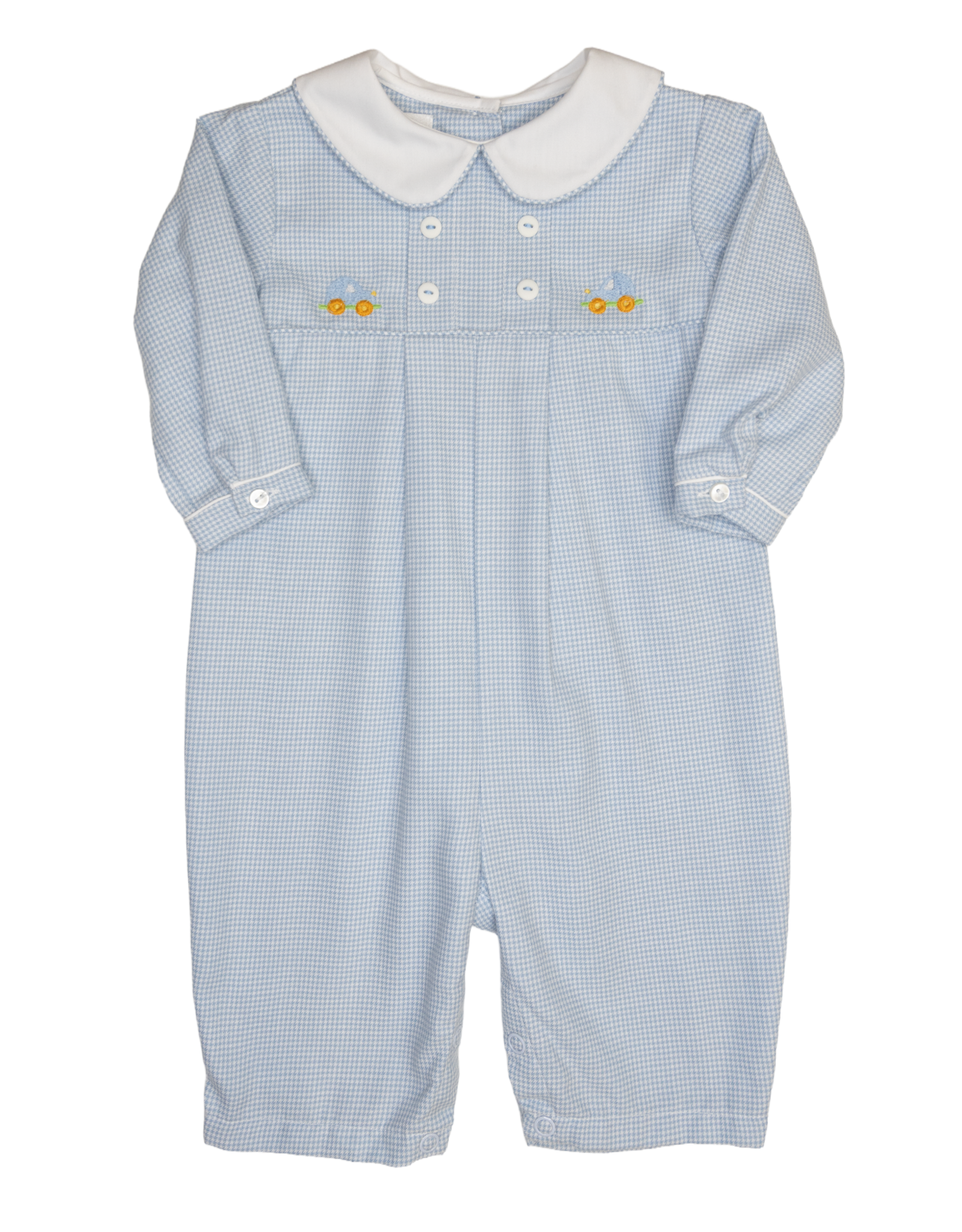 Petit Ami 2-3831 Blue Gingham Car Longall