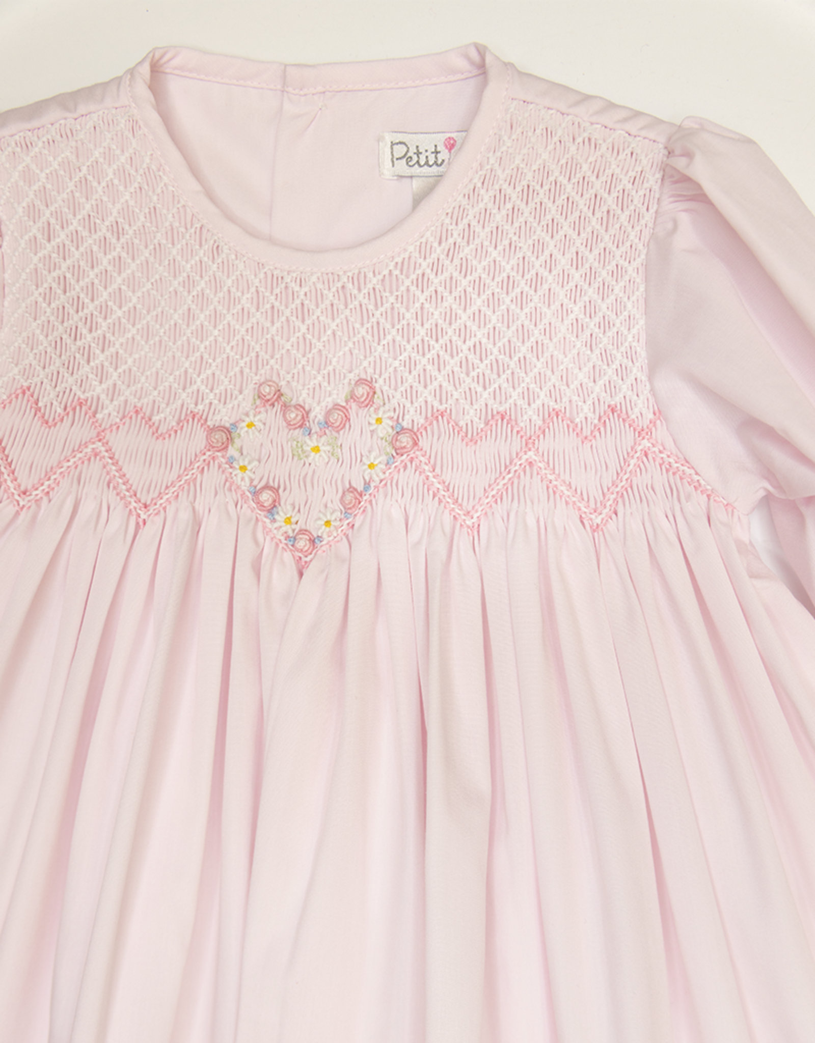 Petit Ami 2-3347 Smocked Heart Dress
