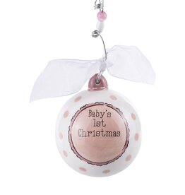 Glory Haus Baby's 1st Pink Rocking Horse Ornament