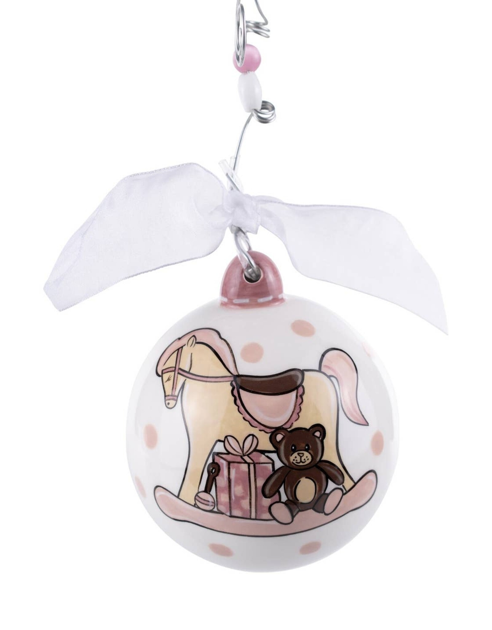 Glory Haus Baby's 1st Pink Rocking Horse Ornament