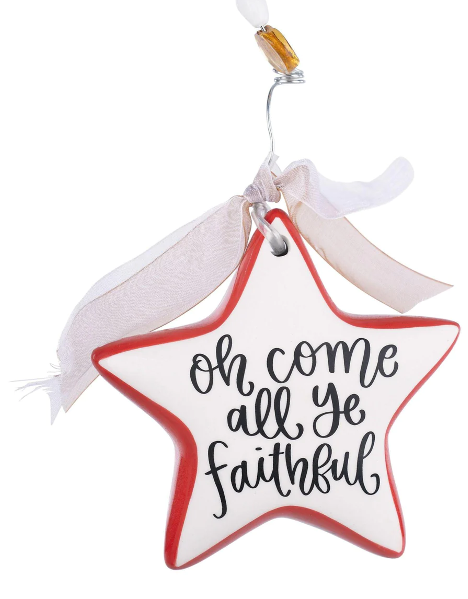 Glory Haus Come All Ye Faithful Star Ornament
