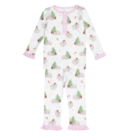 Lulu Bebe Pink Hippo 2 pc PJ Set