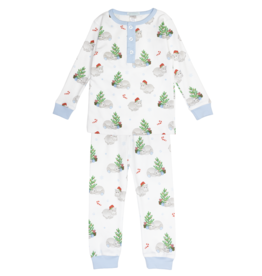 Lulu Bebe Blue Hippo 2 pc PJ Set