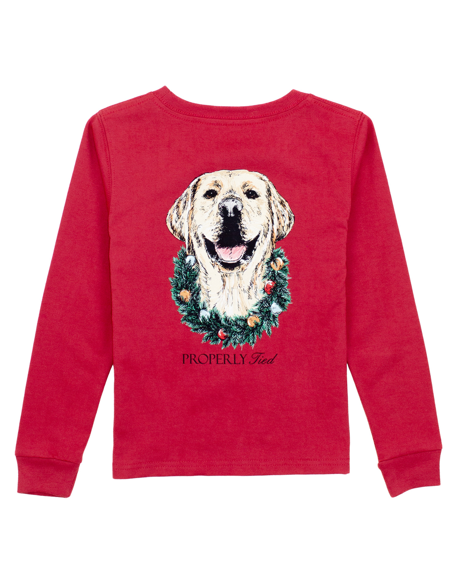 Properly Tied PT25 LS Tee Cabernet Deck the Paws