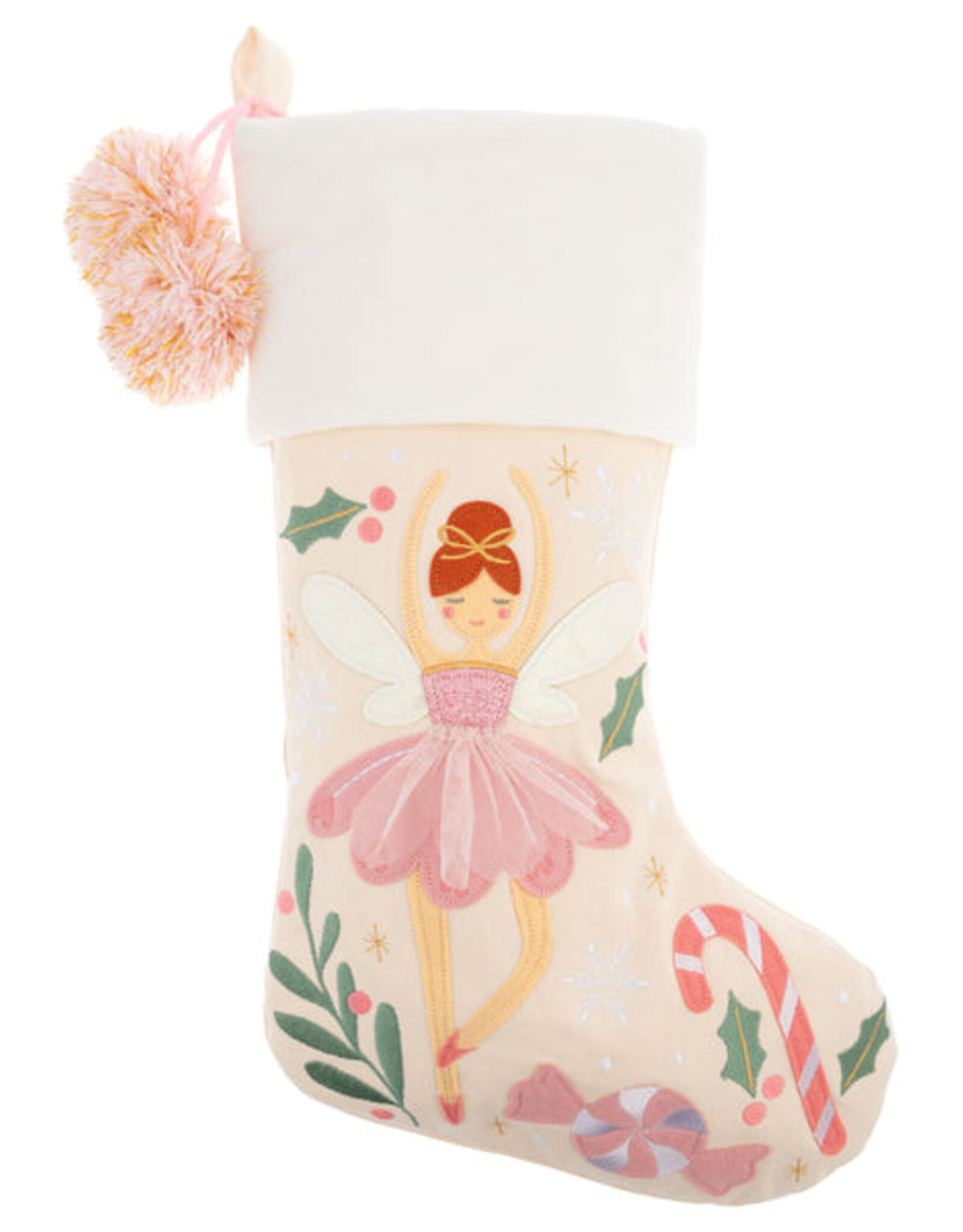 Stephen Joseph SJ Embroidered Christmas Stocking Fairy