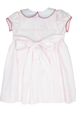 Lulu Bebe LBF25 Rose Pink Wreath Smocked Waist Dress