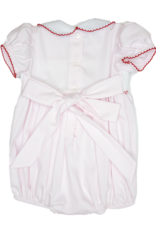 Lulu Bebe LBF25 Rosie Pink Wreath Smocked Bubble
