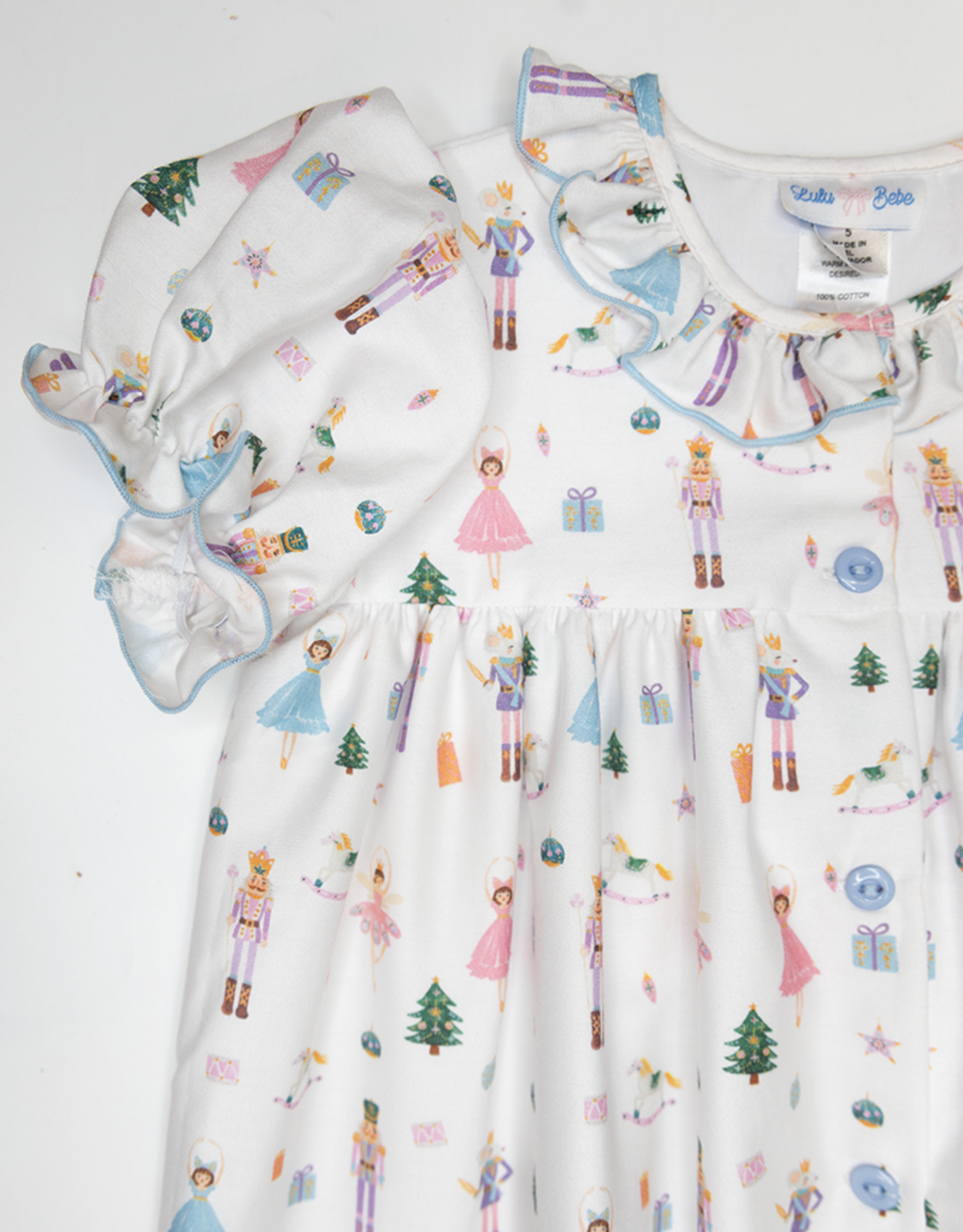 Lulu Bebe LBF25 Ashley Nutcracker Button Front  Dress