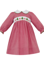 Petit Bebe 143DL Trees Bows Smocked Sash Dress