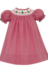 Petit Bebe 143R Trees Bows Smocked Bishop Dress