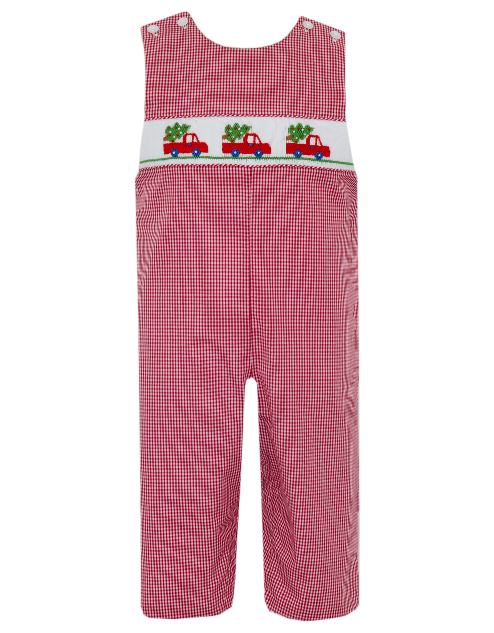 Petit Bebe 143K Trees Car Smocked Long Jon Jon