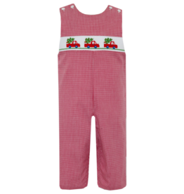 Petit Bebe Trees Car Smocked Long Jon Jon