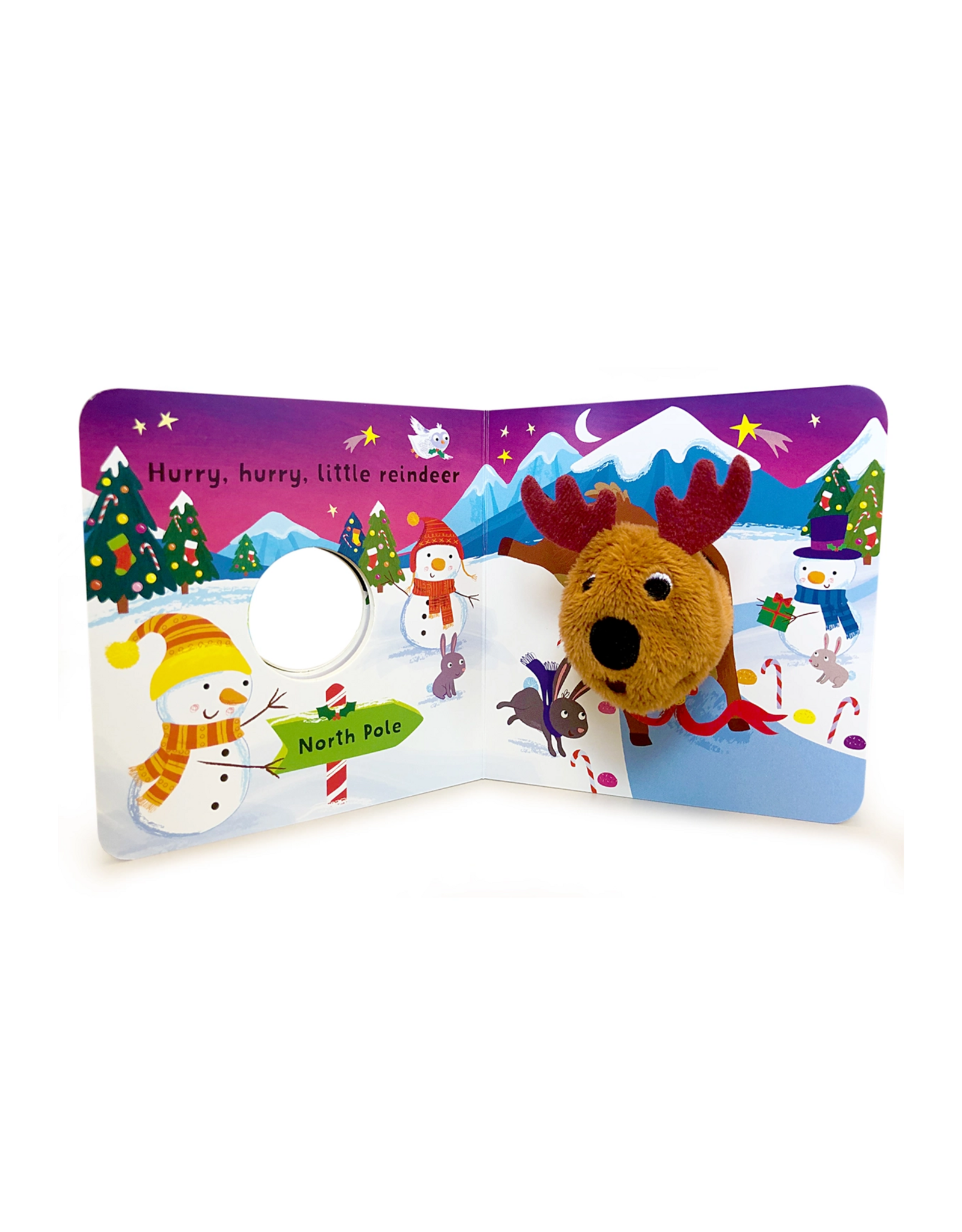 Cottage Door Press Jingle, Jingle Little Reindeer Finger Puppet board book