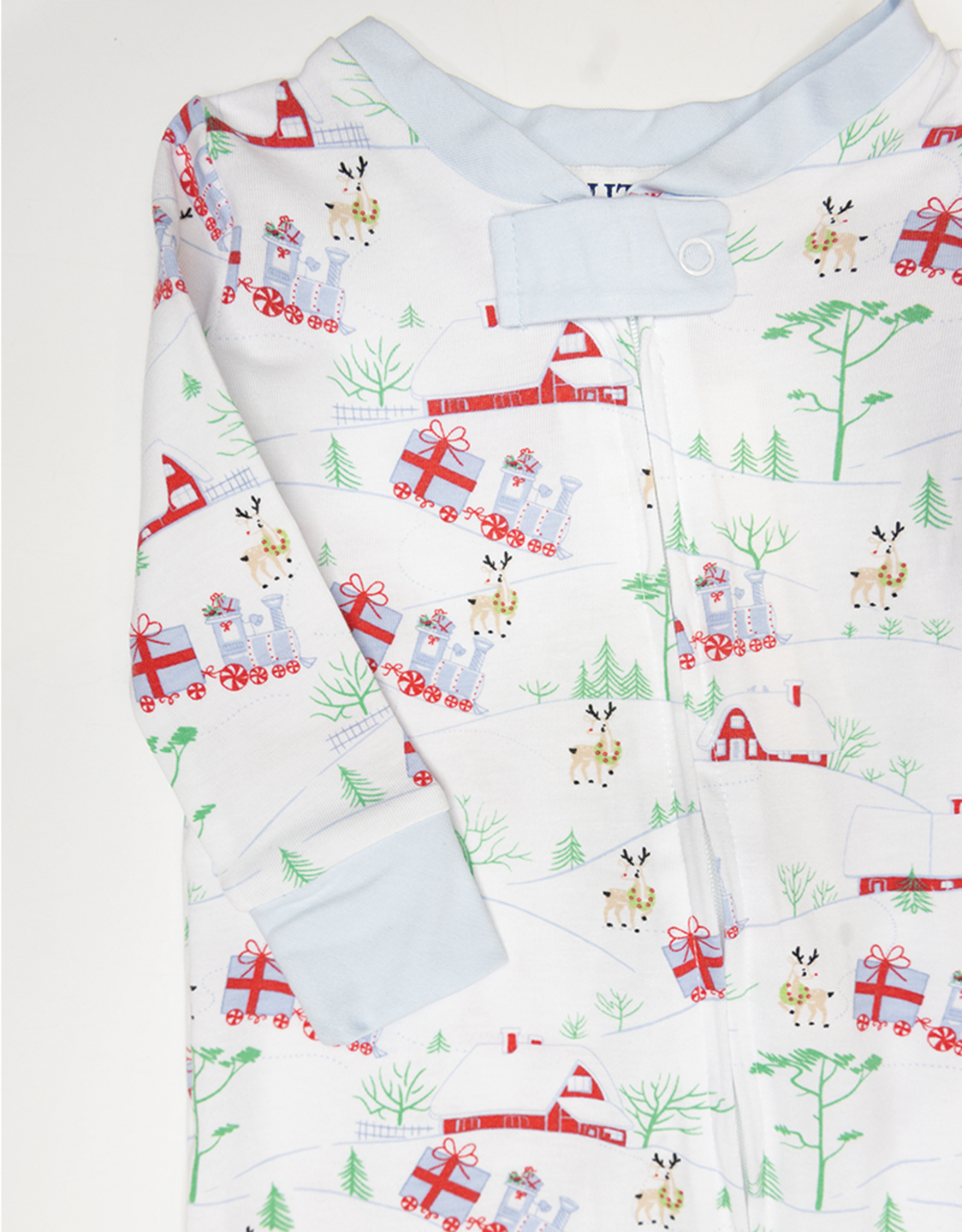 Ishtex 5F173 Christmas Train Playsuit