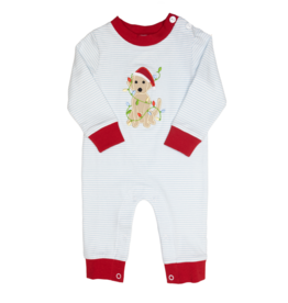 Ishtex Christmas Lights Applique Boy Romper