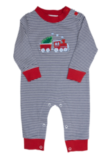 Ishtex 5F149 Christmas Train Applique Boy Romper